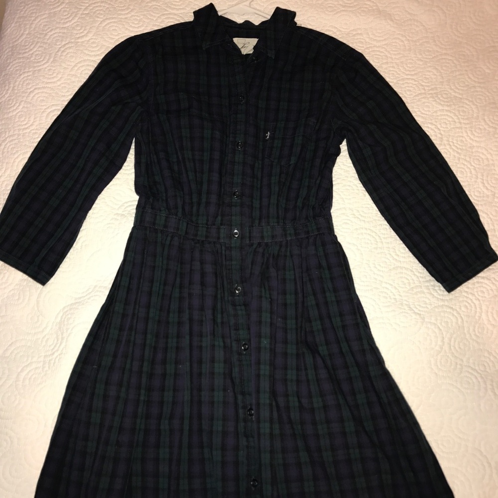 Never worn Levi's plaid collared dress